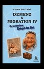 Buchtitel: Demenz & Migration IV. Untertitel: Der zerbrochene Spiegel der Zeit. Bild einer Frau mit Baby, alte Frau, Koffer.