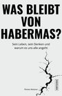 "Was bleibt von Habermas?" Darüber: "Sein Leben, sein Denken und warum es uns alle angeht". Unten: "Florian Weisner". Risszeichnung.
