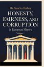 Covertext von Dr. Sascha Ferber: "Honesty, Fairness, and Corruption in European History Volume 1". Darunter ein antiker Tempel.