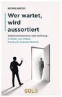 „Wer wartet, wird aussortiert“, Untertitel über Selbstverantwortung. Silhouette winkt jemandem an einer Tür zu.