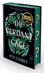 "Sei dankbar für die Mauern. Folge den Regeln. Stell keine Fragen." Buchcover mit Blättern und der Aufschrift "The Verdant Cage".