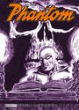 „Phantom“, „Lee Falk's“, „DIE HEINER BADE COLLECTION“. Illustration eines maskierten Mannes vor einem großen Totenkopf.