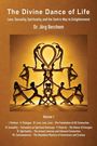"The Divine Dance of Life" von Dr. Jörg Berchem. Tänzer bilden ein Ankh-Symbol in einer goldenen Lichtszene.