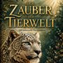 „Der Zauber der Tierwelt, 100 kunstvolle Tiermandalas“. Ein künstlerisch gestalteter Leopard mit floralen Mustern.