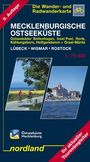 : Mecklenburgische Ostseeküste Lübeck - Wismar - Rostock 1 : 75 000. Wander- und Radwanderkarte, KRT