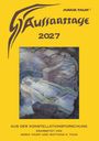 "Aussaattage 2027. Aus der Konstellationsforschung. Gemälde von mystischen Ruinen und fließendem Wasser."