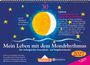 "Mein Leben mit dem Mondrhythmus" Kalender 2027, blauer Hintergrund, Mond, Sterne, spiralförmige Bindung. 
