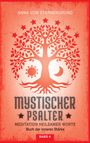 Titel: "Mystischer Psalter". Autorin: "Anna vom Sternengrund". Thema: Meditation, innere Stärke. Illustration: Baum mit Symbolen.