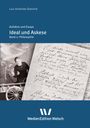 "Aufsätze und Essays: Ideal und Askese. Band 2: Philosophie." Links Foto einer Person mit Reifen, rechts handschriftlicher Text.