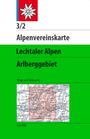 : Alpenvereinskarte Blatt 3/2 Lechtaler Alpen, Arlberggebiet 1 : 25 000, KRT