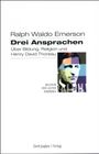 Ralph Waldo Emerson: Drei Ansprachen, Buch