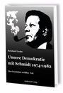 "Unsere Demokratie mit Schmidt 1974-1982" von Reinhard Leube. Silhouette eines Mannes mit einer Pfeife.