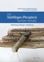 Buchtitel: "Die Steinfliegen (Plecoptera) Sachsen-Anhalts". Nahaufnahme eines Insekts auf Holz.
