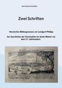 Zwei Schriften: Hessisches Bildungswesen, Geschichte der Ortschaften im Amt Wetter vor dem 17. Jh. Illustration einer Stadt.