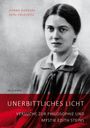 Portrait einer Frau in schwarz-weiß. Texte: "Hanna-Barbara Gerl-Falkovitz", "Unerbittliches Licht", "Text & Dialog".