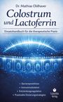 Buchcover: „Colostrum und Lactoferrin“. Themen: Barriereschutz, Immunmodulation. Blaues, leuchtendes Design.