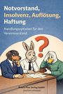 „Notvorstand, Insolvenz, Auflösung, Haftung“ und „Handlungsoptionen für den Vereinsvorstand“. Illustration: Hund, Hase, Ente sichtbar ratlos.