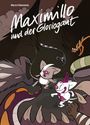 Ein Comicbuch-Cover mit dem Titel "Maximillo und der Gloriogant". Zwei kleine, fröhliche Fantasy-Kreaturen.