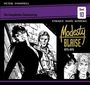 Oben: "Peter O'Donnell", "Die kompletten Comicstrips", "Band 10".  
Unten: Zeichnungen von zwei Figuren, "Modesty Blaise 1973-1975".