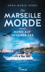 Titel: "Die Marseille Morde – Mord auf offener See". Im Hintergrund eine Küstenlandschaft mit einem Boot und Möwen.