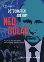 Text: "BOTSCHAFTEN AUS DEM NEO GULAG. Warum wir über Wehrpflicht und Aufrüstung sprechen müssen." Illustration: Ernstes Gesicht.