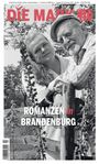 „ROMANZEN in BRANDENBURG“. Ein älteres Paar lehnt an einem Holzzaun umgeben von Bäumen.
