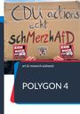 "CDU actions echt schMerzhAfD. POLYGON 4. art & research südwest." Hände halten Pappe mit Stickern.