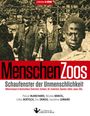 Der Text präsentiert das Buch "MenschenZoos: Schaufenster der Unmenschlichkeit", begleitet von einem historischen Foto.