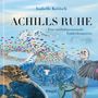 Titel: "ACHILLS RUHE"; Untertitel: "Eine multidimensionale Entdeckungsreise". Gemälde mit Mensch, Labyrinth, Schildkröte.