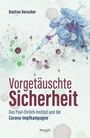 Titel: "Vorgetäuschte Sicherheit". Illustration zeigt abstrakte, verbundenen Kreise in Grün- und Blautönen.