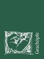 Text: "Geschöpfe". Eine skizzenhafte Illustration zeigt ein abstraktes, verschlungenes Motiv. Hintergrund in Dunkelgrün.