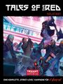 "Tales of the Red: Neustart", darunter actionreiche Szene futuristischer Kämpfer in neonbeleuchteter Umgebung.