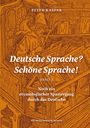 Peter Kaspar, "Deutsche Sprache? Schöne Sprache!", Band 3, etymologischer Spaziergang. Illustration eines Mannes in altem Gewand.