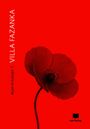 Text: VILLA FAZANKA, Bojan Krivokapić, eta Verlag. Illustration: Eine rote Mohnblume auf rotem Hintergrund.