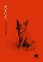 "Füchsin", Dubravka Ugrešić, eta Verlag. Eine Origami-Fuchs-Illustration auf rotem Hintergrund.