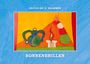 Text: "SILVIJA SH. D. KRAMMER" oben, "SONNENBRILLEN" unten. Bunte abstrakte Illustration mit Formen in kräftigen Farben.