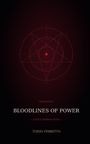 „Collection I: Bloodlines of Power“, ein Sci-Fi-Horror-Roman von Tonio Ferritto. Rotes geometrisches Muster auf schwarzem Hintergrund.