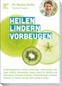 "Heilen Lindern Vorbeugen" in kräftigem Blau. Texte über Ernährung, Wissenschaft und Prävention. Kiwi und Apfelscheiben sichtbar.