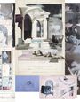 Texte: "ÉTUDES VARIÉES DE DESSIN LINÉAIRE", "AUTEL DE LA SAINTE VIERGE". Collage aus architektonischen Zeichnungen, Katzenabbildungen.