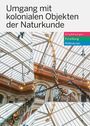 "Umgang mit kolonialen Objekten der Naturkunde" oben, links Dinosaurierskelett in großem, hellen Saal.