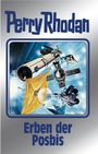 "Perry Rhodan", "Erben der Posbis". Illustration von Raumschiffen im Weltraum mit gelbem Sonnensegel.