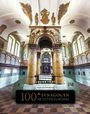 "100 Synagogen im Osten Europas" von Alex Jacobowitz. Innenraum mit kunstvoll verzierten Säulen und Wandmalereien.