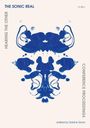 Texte: "THE SONIC REAL", "HEARING THE OTHER", "CONFERENCE PROCEEDINGS", "edited by Sabine Sanio". Blaue abstrakte Form.