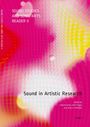 "Sound Studies and Sonic Arts Reader II. Sound in Artistic Research." Hintergrund: Unscharfe, bunte Muster.