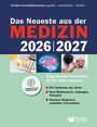 "Das Neueste aus der MEDIZIN 2026 | 2027. Wegweisende Fortschritte. Bilder: Farbschema, Gehirn, Arzt untersucht älteren Mann."
