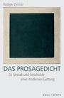 Rüdiger Zymner: Das Prosagedicht, Buch