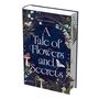 Titel: "A Tale of Flowers and Secrets" von Becky Jenkinson. Dunkles Cover mit floralen Illustrationen und Pilzen.