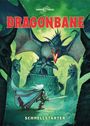 "DRAGONBANE" und "SCHNELLSTARTER" sind in großen Buchstaben zu sehen, mit einem Drachen über einem Krieger auf einem Altar.