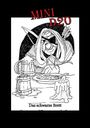 "MINI D20", "Das schwarze Brett". Ein Elf mit Augenklappe, Pfeil und Bogen sitzt mit Bierkrug, Essen und Kerze am Tisch.