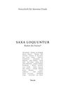 : SAXA LOQUUNTUR - Reden die Steine?, Buch